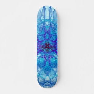 Skateboard FUMÉE BLEUE - Art fractal -