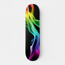 Skateboard fumée d'arc-en-ciel