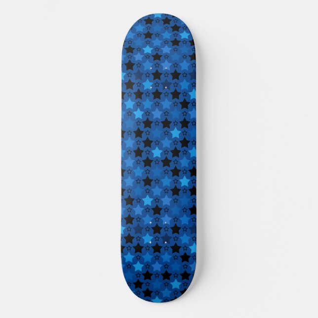 Skateboard Fun Creative Stylish Blue Star Motif (Recto)