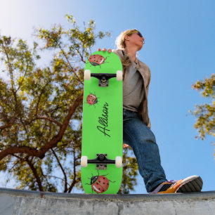 Skateboard Fun néon vert Ladybug