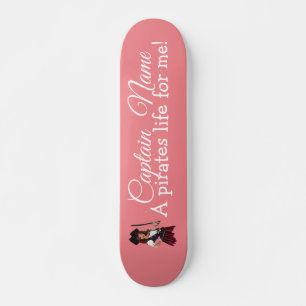 Skateboard Fun Rose Girl Pirate