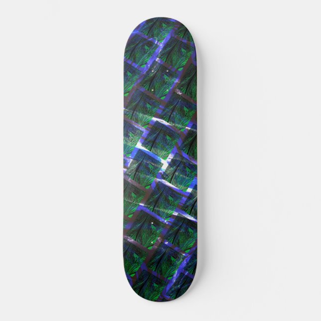 Skateboard Fundo de imagem verde sob grade escura ? (Recto)