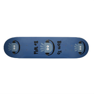 Skateboard Funky Blue DJ Jellyfish Né Pour Être Sauvage Dec