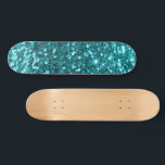Skateboard für aquamarine Glitzer<br><div class="desc">Erstellen Sie Ihre eigene Skateboard mit Ihren eigenen Bildern und Texten.</div>