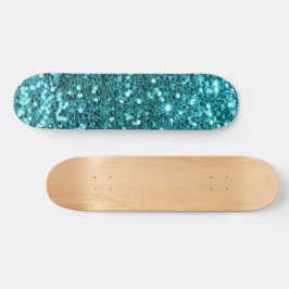 Skateboard für aquamarine Glitzer