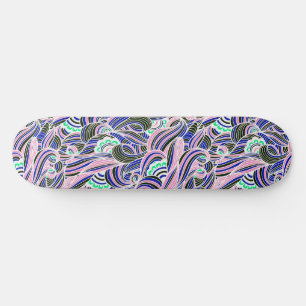 Skateboard für Blau und Rosa Waves