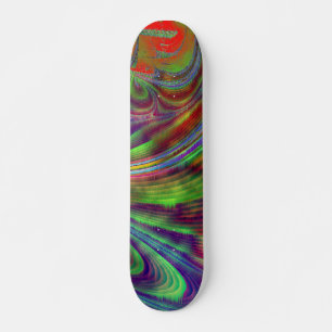 Skateboard für blaugrünes Fraktal