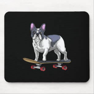 Skateboard für Bulldoggen Mousepad