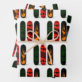 Skateboard für coole Skater Geschenkpapier Set