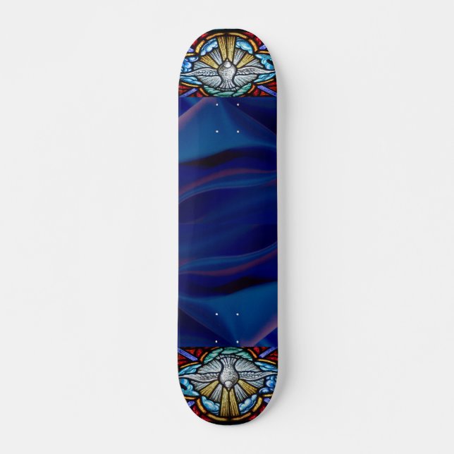 Skateboard für festgehaltenes Glasfenster (Vorne)