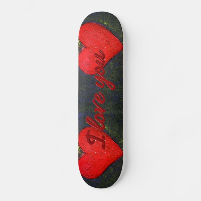 Skateboard für gestrichenes Herz (Vorderseite)