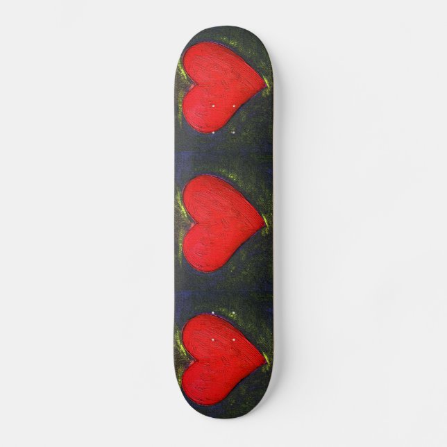 Skateboard für gestrichenes Herz (Vorderseite)