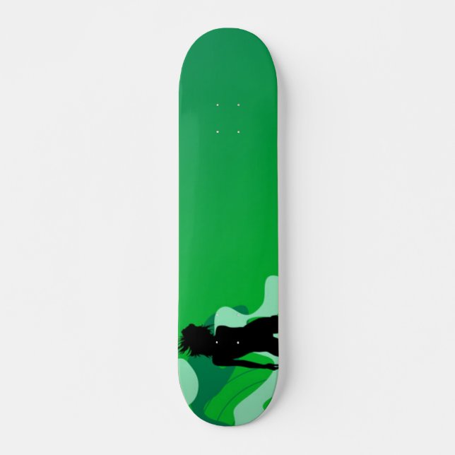 Skateboard für grüne Silhouette (Vorne)