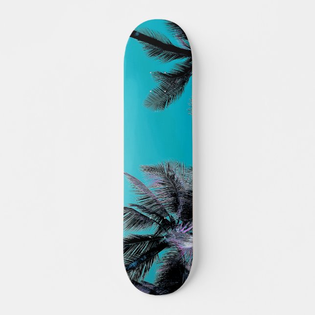 Skateboard für hawaiianische Palmen, blau (Vorne)