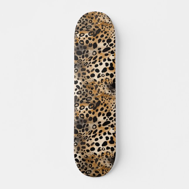 Skateboard für Leopard Spot Skin Print (Vorne)