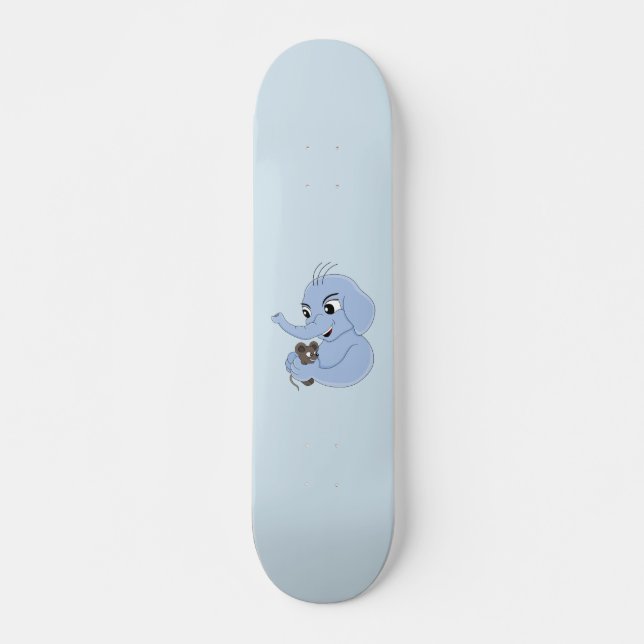 Skateboard für niedliche Elefanten Cartoon (Vorne)