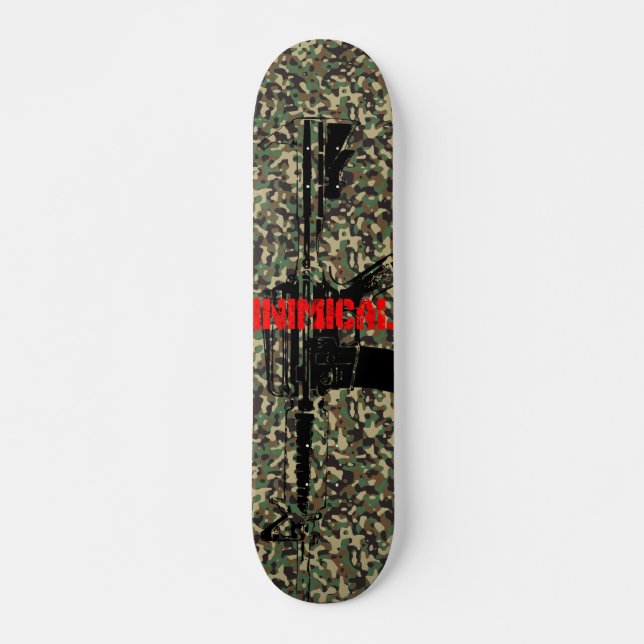Skateboard Fusil Camo Inimical (Devant)
