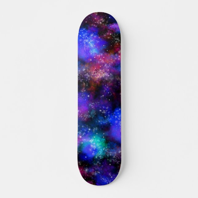 Skateboard Galaxie colorée Espace cosmique (Devant)