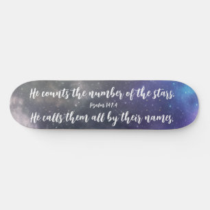 Skateboard Galaxy Sky Scripture Bible Verse