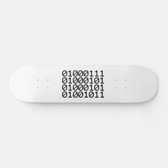 SKATEBOARD GEEK BINAIRE (Horz)