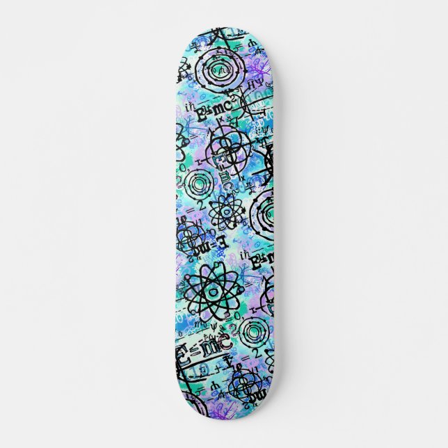 Skateboard Geek d'équations de physique (Devant)