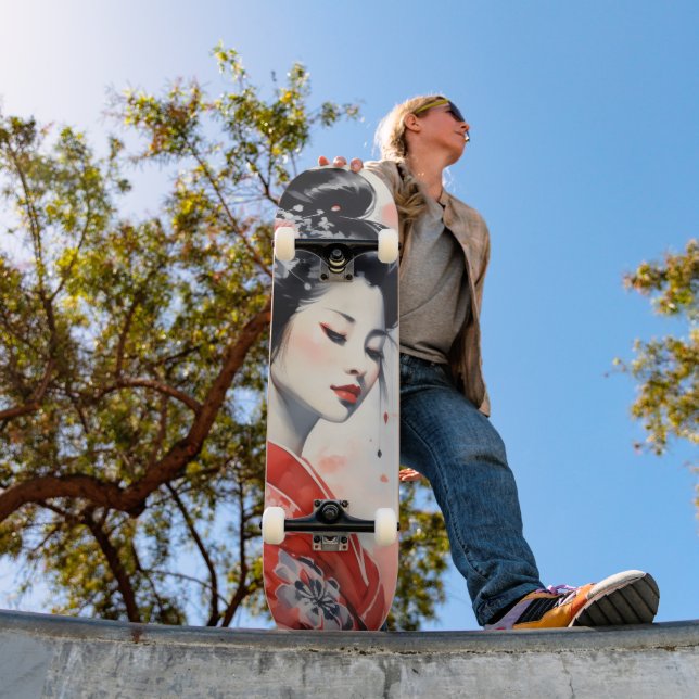 Skateboard Geisha Femme Japon (Extérieur 1)