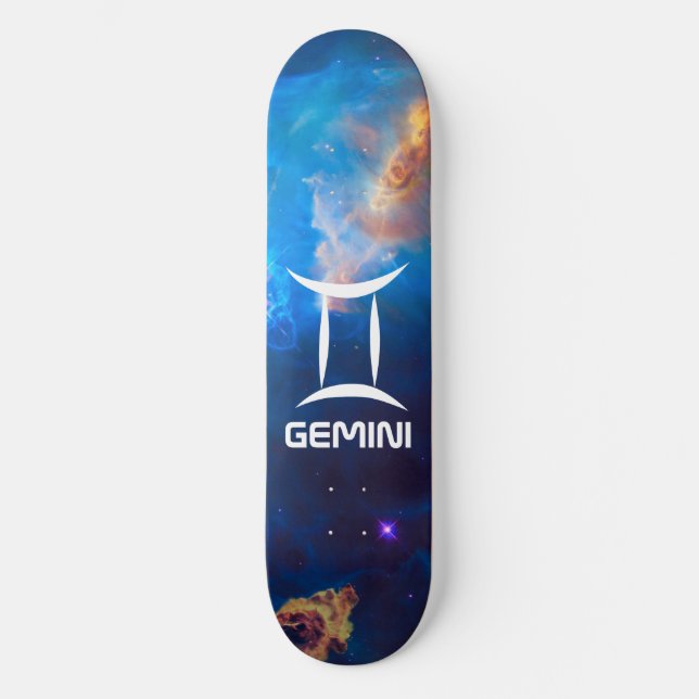 Skateboard Gemini Zodiac bleu (Recto)