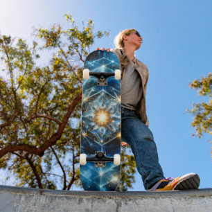 Skateboard Géométrie cosmique Mandala Étoile Univers Abstrait
