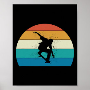 Skateboard-Geschenk - Vintage-Skateboarder  Poster