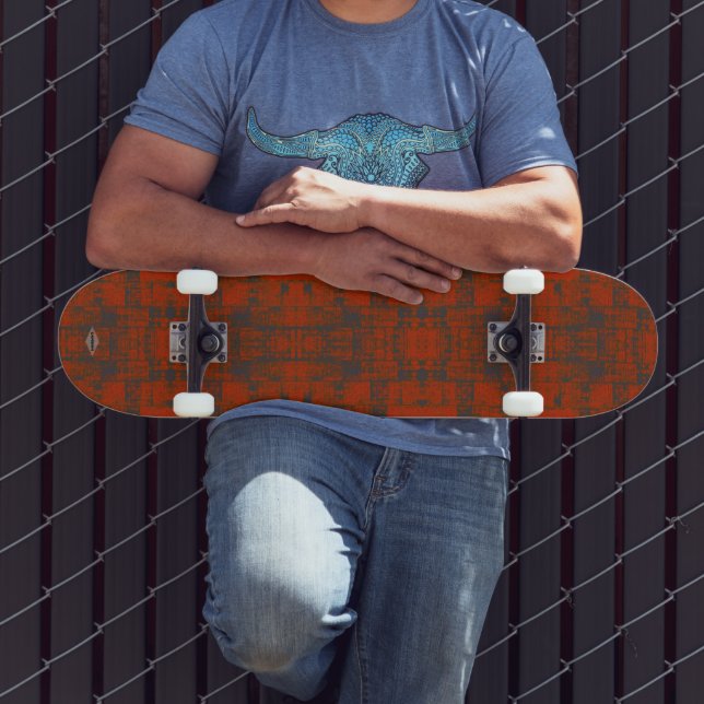 Skateboard gestörtes rotes Design HAMbWG (Außenbereich 3)