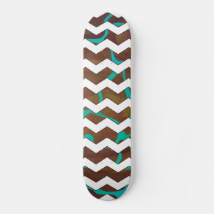 Skateboard Girafe Brun et Imprimé sarcelle