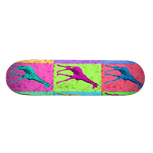 Skateboard Girafe de marche de Popart d'art de bruit