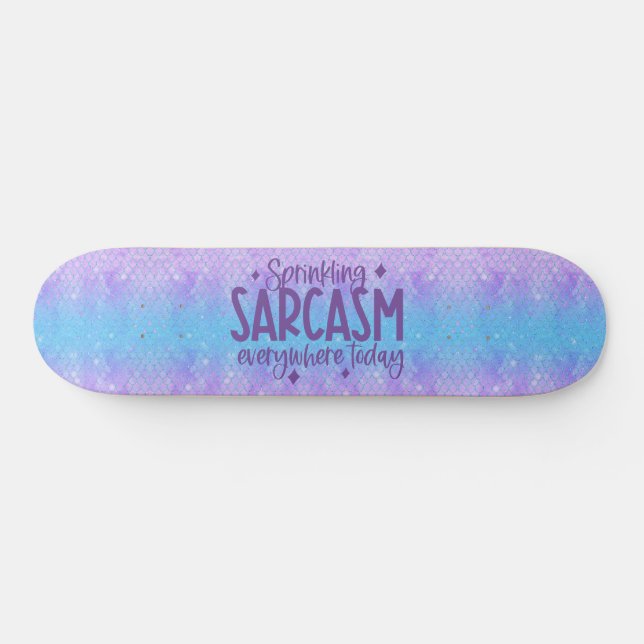 Skateboard Girl Parties scintillant violet amusant (Horz)