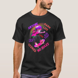 Skateboard Girl Skater Skate Wie ich Rolltreppe F T-Shirt