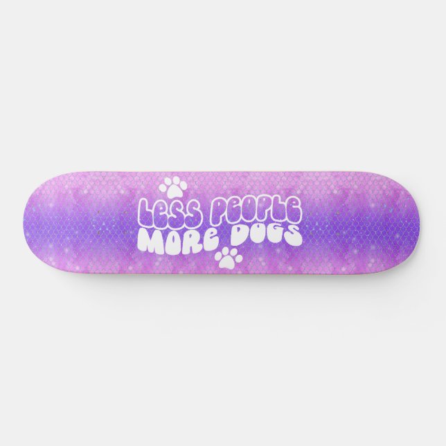 Skateboard Girly Glitzer Hunde Positive Aufnahme (Horizontal)