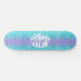 Skateboard Girly Glitzer Mermaid Wording