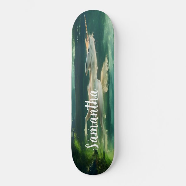 Skateboard Girly Old White Unicoron (Vorderseite)