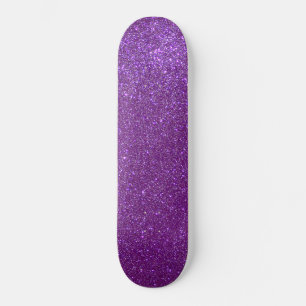 Skateboard Girly Sparkly Royal Purple Glitter