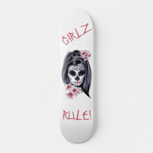 Skateboard GIRLZ RULE Crâne sucre Jour des morts