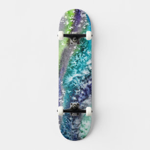 Skateboard Glace bleu citron Abstraite