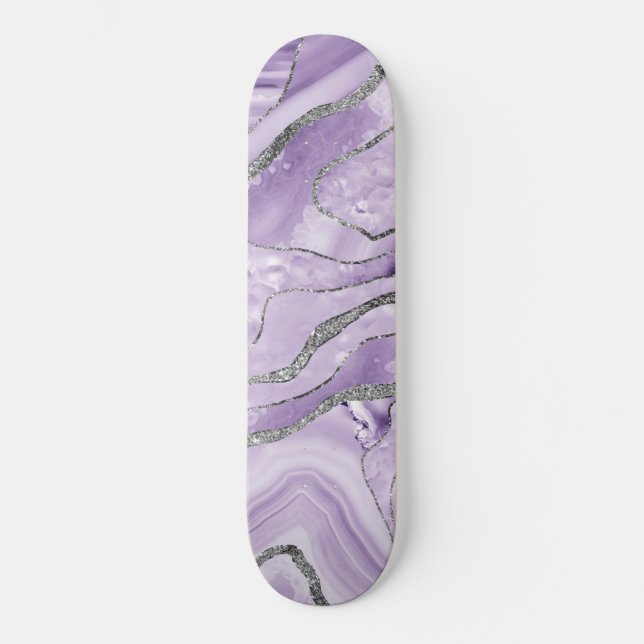Skateboard Glam Parties scintillant en argent de l'agate de l (Recto)