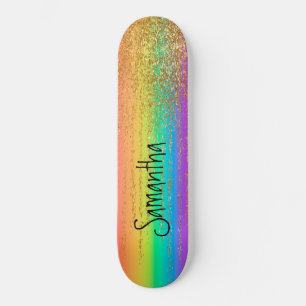 Skateboard Gold Sparken Rainbow
