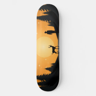 Skateboard Golden Moonlight Serenity