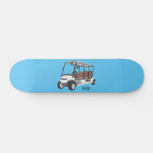 Skateboard Golf cart / golf buggy cartoon illustration 