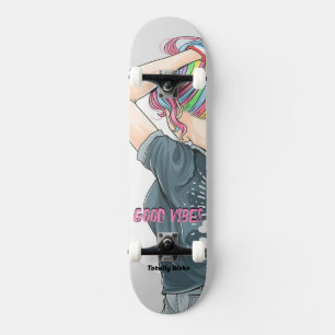 Skateboard Good Vibes Planche de Skate Personnalisée
