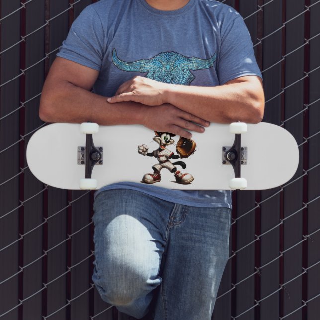 Skateboard Goofy Cat Baseball Pitcher Monte (Extérieur 3)