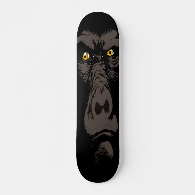 Skateboard Gorille dans le noir (Devant)