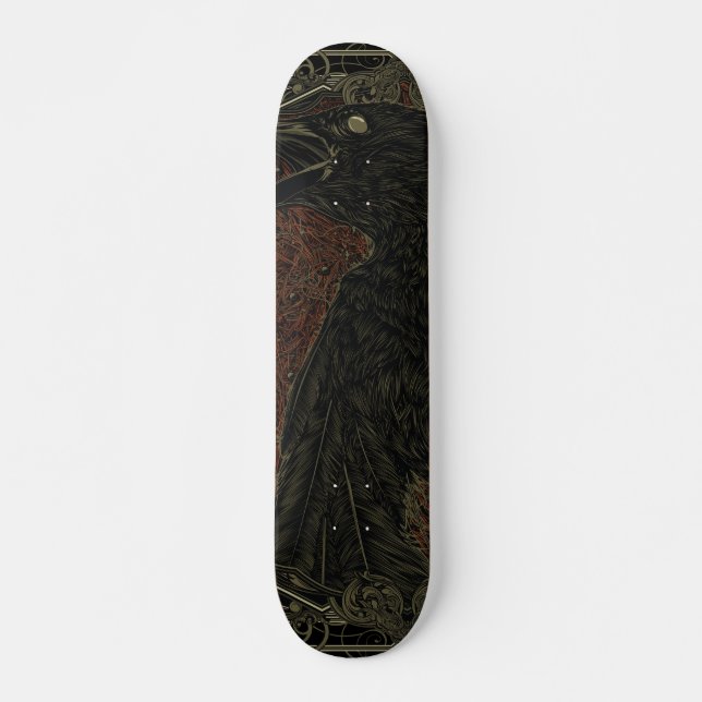 Skateboard Gothique la corneille morte (Devant)
