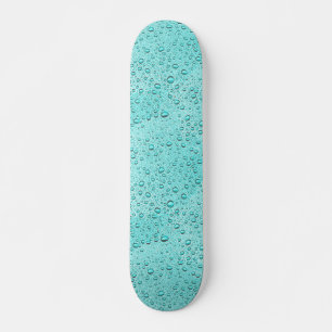 Skateboard gouttelettes d'eau aquamarines