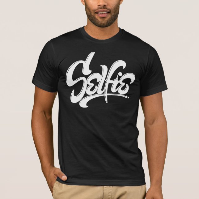 Skateboard Graffiti Selfie Street Art Letting T-Shirt (Vorderseite)